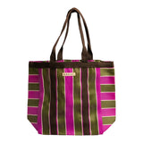 Tote Bag Striped Brown