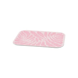 Tray Birch Wood Rectangle Leaves Pink