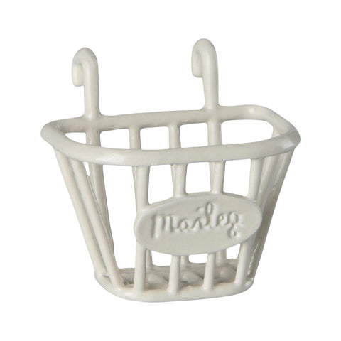 White shopping basket for Maileg tricycle.