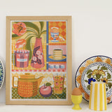 Teapot And Tulip A3 Print