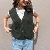 Erika Kid Mohair Vest Khaki Green