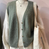Erika Kid Mohair Vest Leaf