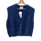 Mohair Vest Navy Blue