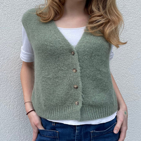 Mohair Vest Khaki Green