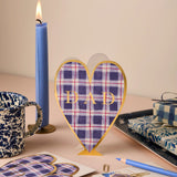 Fathers Day Card Dad Tartan Heart