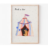 Print A4 Whimsical Funfair Tent