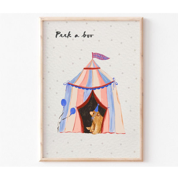 Print A4 Whimsical Funfair Tent