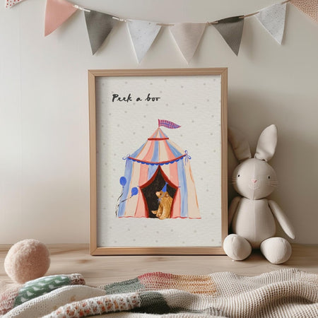 Print A4 Whimsical Funfair Tent