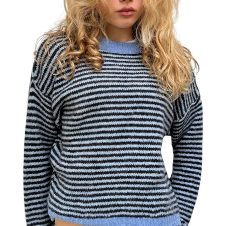 Nanna Striped Jumper Blue