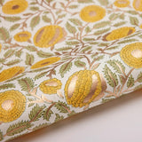 Wrapping Paper Sheet Hand Block Printed Marigold Glitz Sunshine