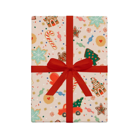 Wrapping Paper Sheets Set Of 3 Christmas Cookies