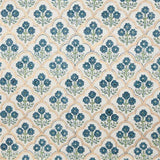 Wrapping Paper Sheet Hand Block Printed Trellis Indigo