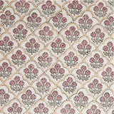 Wrapping Paper Sheet Hand Block Printed Trellis Pink Earth