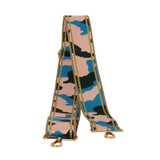 Bag Strap Adjustable Woven Pink Camouflage Gold Stripe