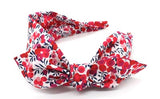 Headband Side Bow Liberty Print Wiltshire Berry Red