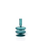 Candle Holder Glass Taper Ocean Teal