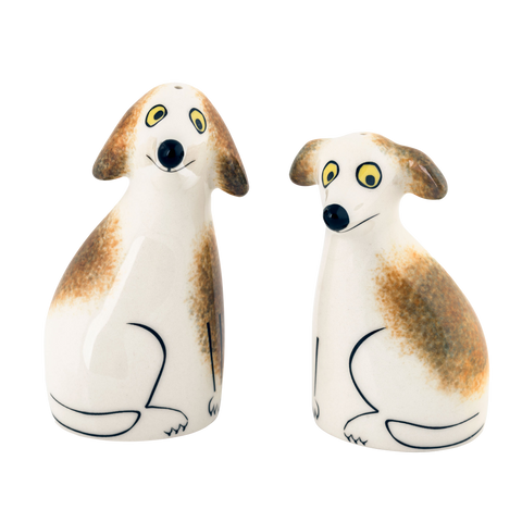 Scruffy Dog Ceramic Salt and Pepper Shakers