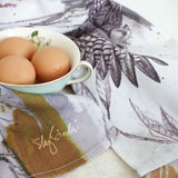 Red Footed Falcon Cotton Tea Towel