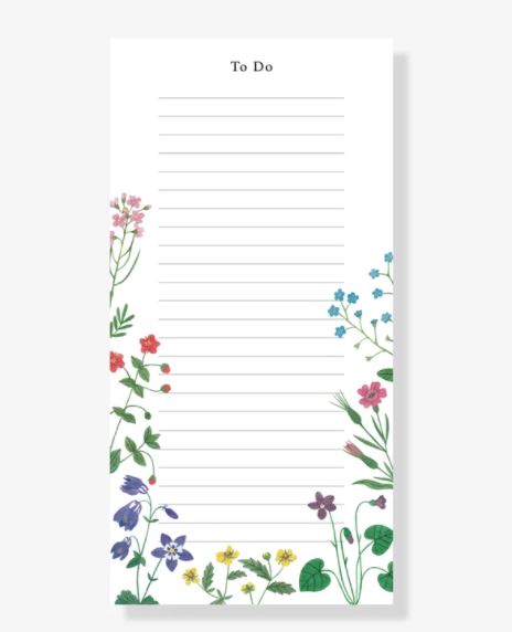 To Do List Pad Wildflower