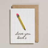 Fathers Day Card Pencil Patch