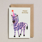 Birthday Card Zebra