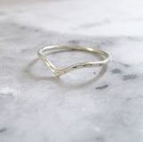 Silver Skinny Wishbone Ring