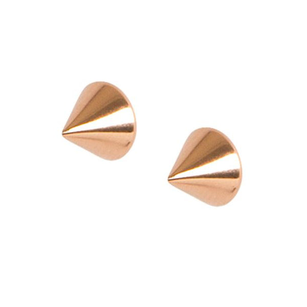Point Stud Earrings Rose Gold