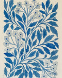 Blue Flora Mini Greetings Card