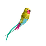 Artificial Bird Decoration Clip On Green