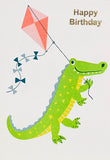 Birthday Card Crocodile