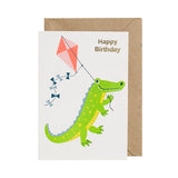 Birthday Card Crocodile