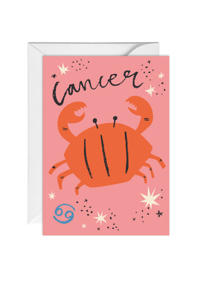 Greetings Card Zodiac Sign Cancer