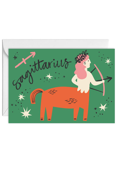 Greetings Card Zodiac Sign Sagittarius