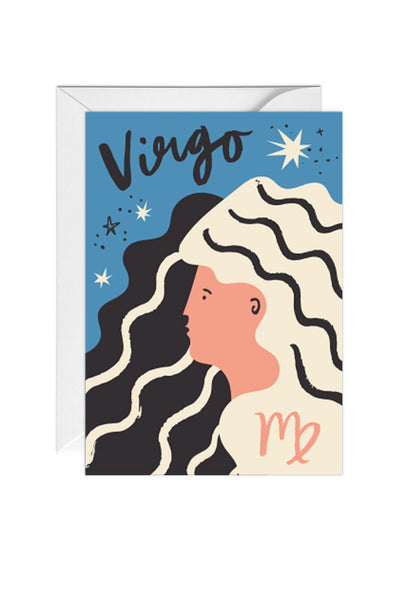 Greetings Card Zodiac Sign Virgo