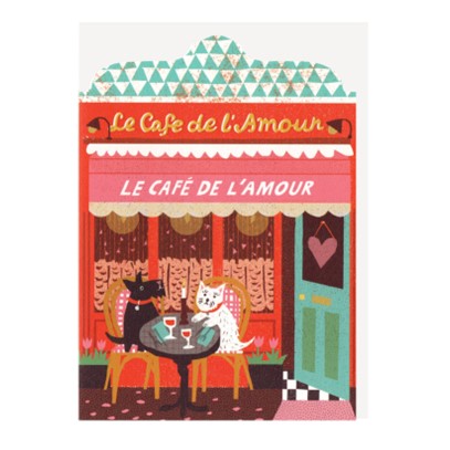 Card Die Cut Love Cafe