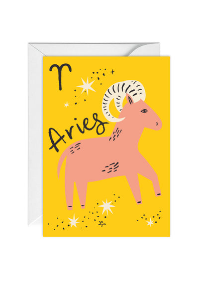 Greetings Card Zodiac Sign Aries