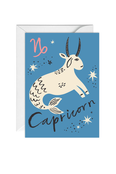 Greetings Card Zodiac Sign Capricorn