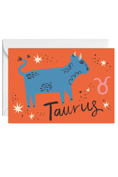 Greetings Card Zodiac Sign Taurus