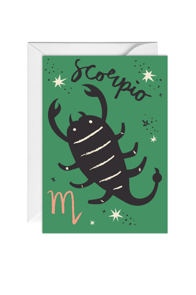 Greetings Card Zodiac Sign Scorpio