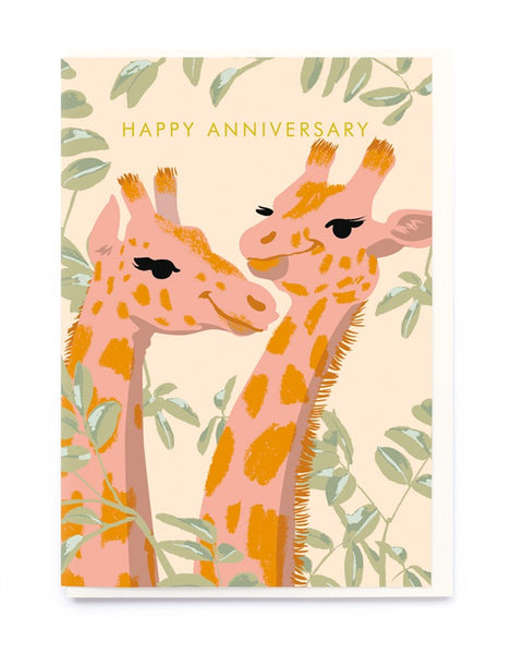 Happy Anniversary Card Giraffes