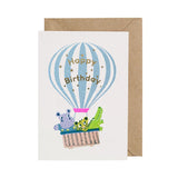 Happy Birthday Card Hot Air Balloon