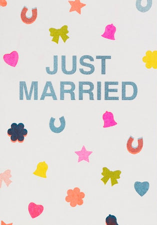 Wedding Card Just Married Confetti