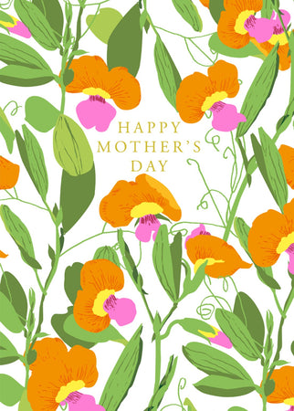 Mothers Day Card Sweet Pea