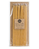Tall Beeswax Party Candles Natural