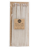 Tall Beeswax Party Candles White