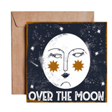 Card Recycled Paper Over The Moon