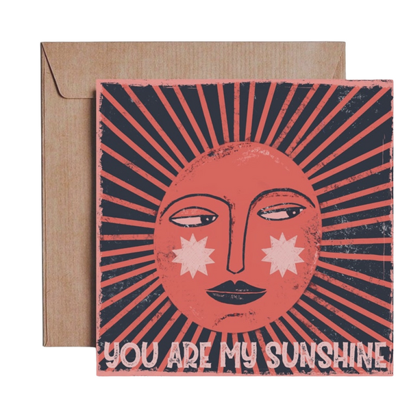 Card Recycled Paper You Are My Sunshine