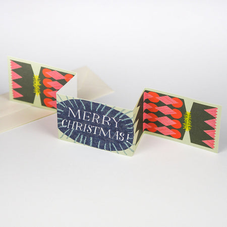 Christmas Card Fold Out Cracker Diamond