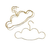 Metal golden coloured cloud shape clothes hangers.