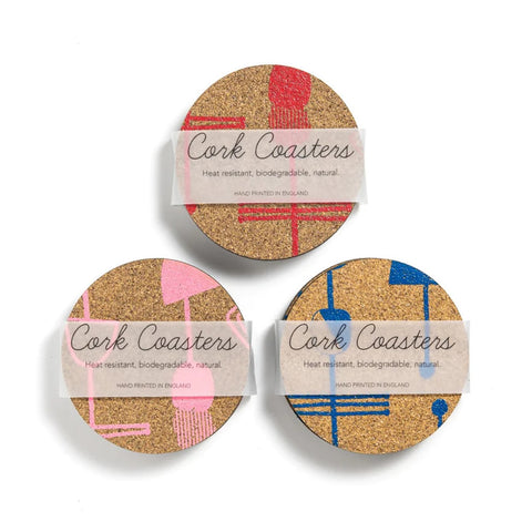 Cork Coasters Round Set Of 4 Blooms